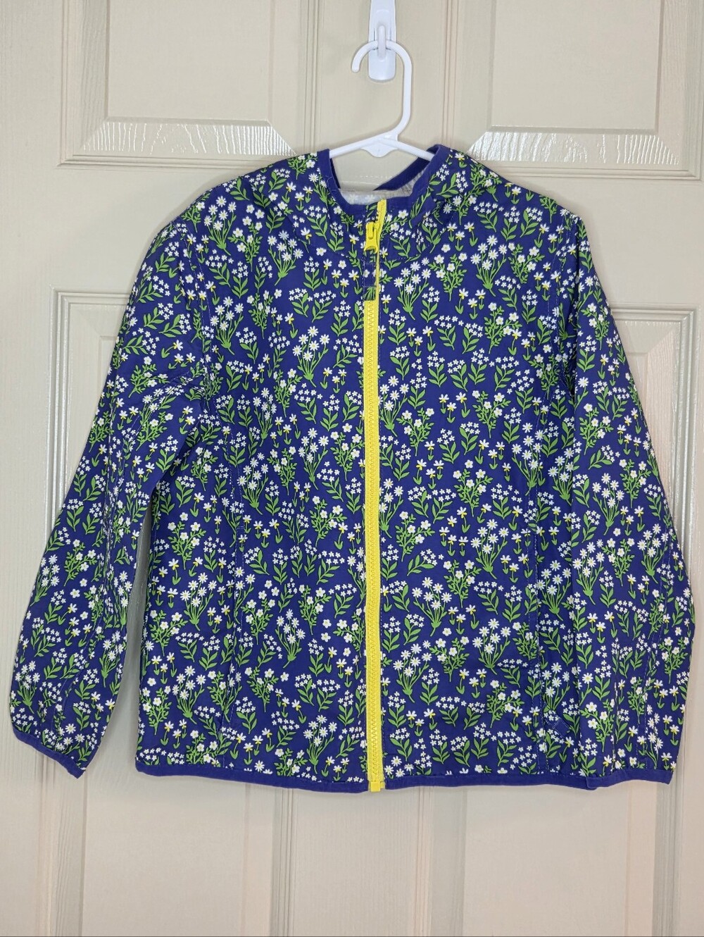 Mini Boden Floral Rain Jacket Size 7-8
